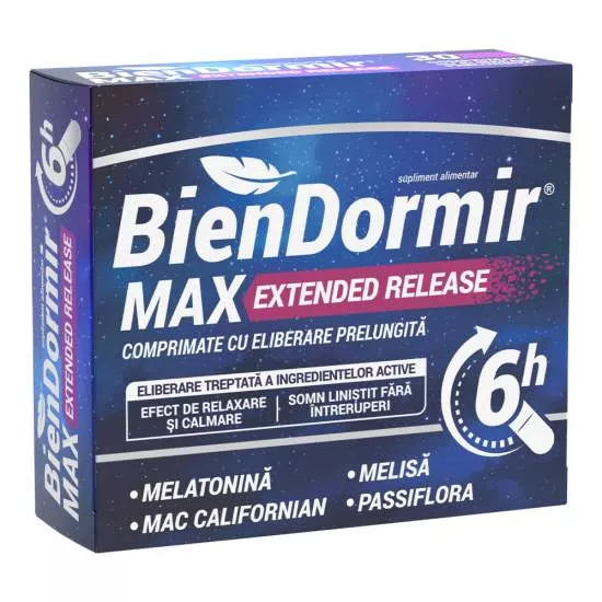 BIEN DORMIR MAX EXTENDED RELEASE X 30 CPR. ELIB. PREL.