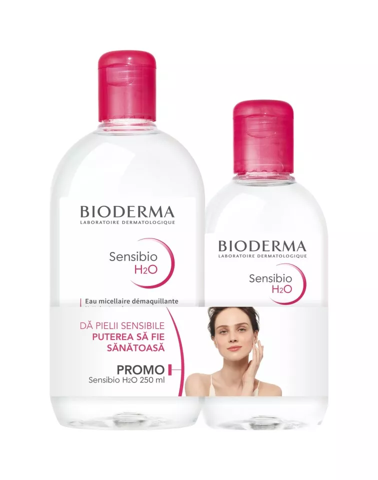 BIODERMA SENSIBIO H2O X 500ML + SENSIBIO H2O X 250ML GRATIS