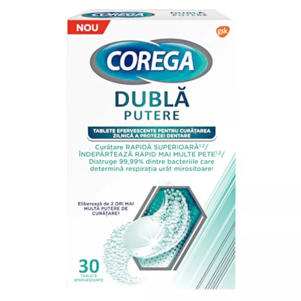 COREGA TABLETE DUBLA PUTERE X 30 BUC