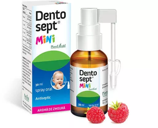 DENTOSEPT MINI SPRAY ORAL X 30 ML AROMA ZMEURA