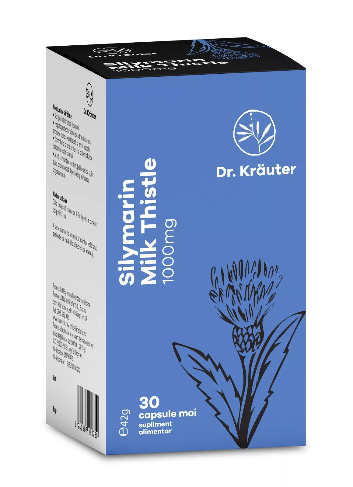 DR KRAUTER SILYMARIN MILK THISTLE 1000MG X 30 CPS.