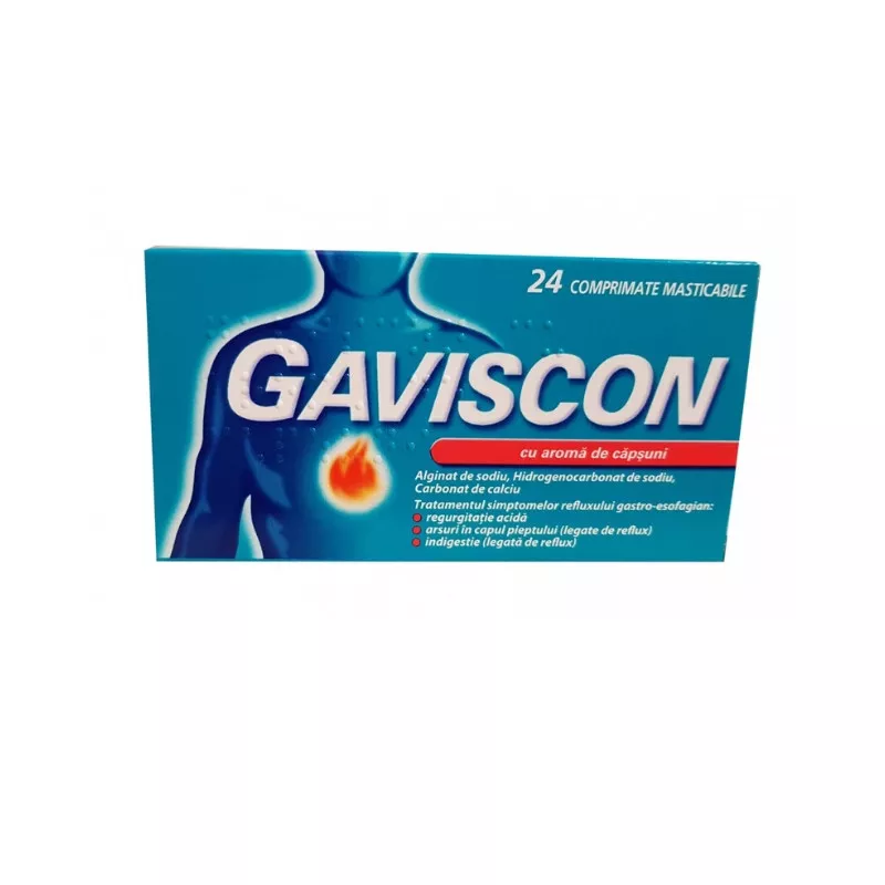 GAVISCON CU AROMA DE CAPSUNI x 24