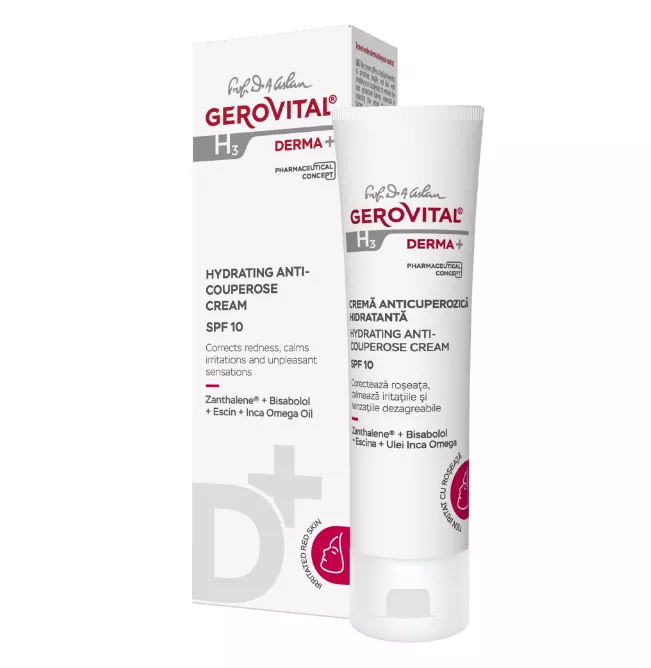 GEROVITAL H3 DERMA-CREMA ANTICUPEROZICA HID SPF10 X 50ML