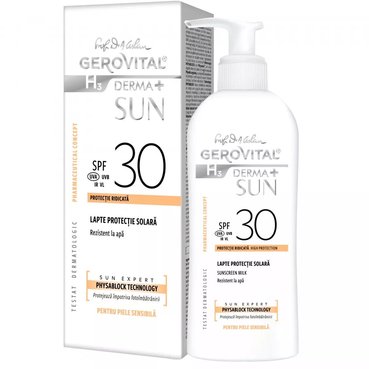 GEROVITAL H3 DERMA SUN LOTIUNE PROTECTIE SOLARA SPF30 X 150ML