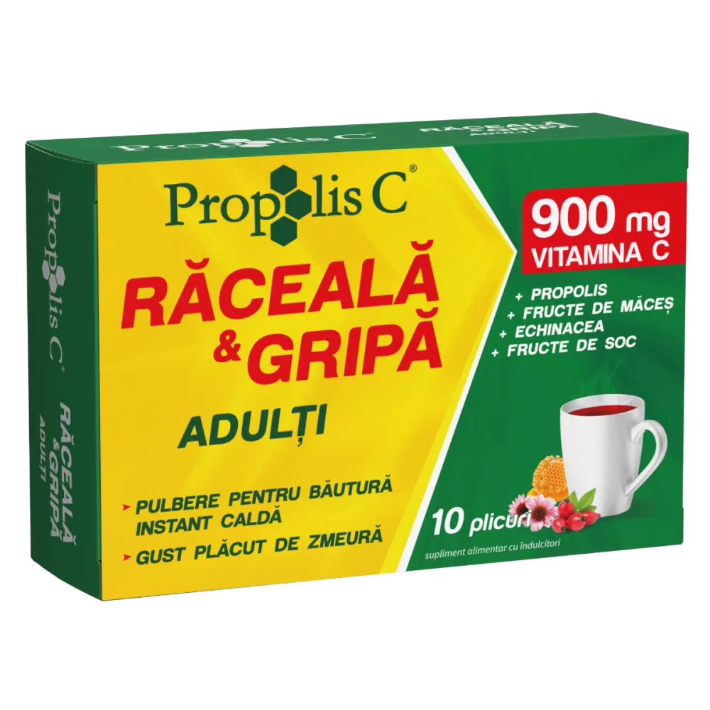 PROPOLIS C RACEALA SI GRIPA ADULTI VIT C 900 MG X 10 PL