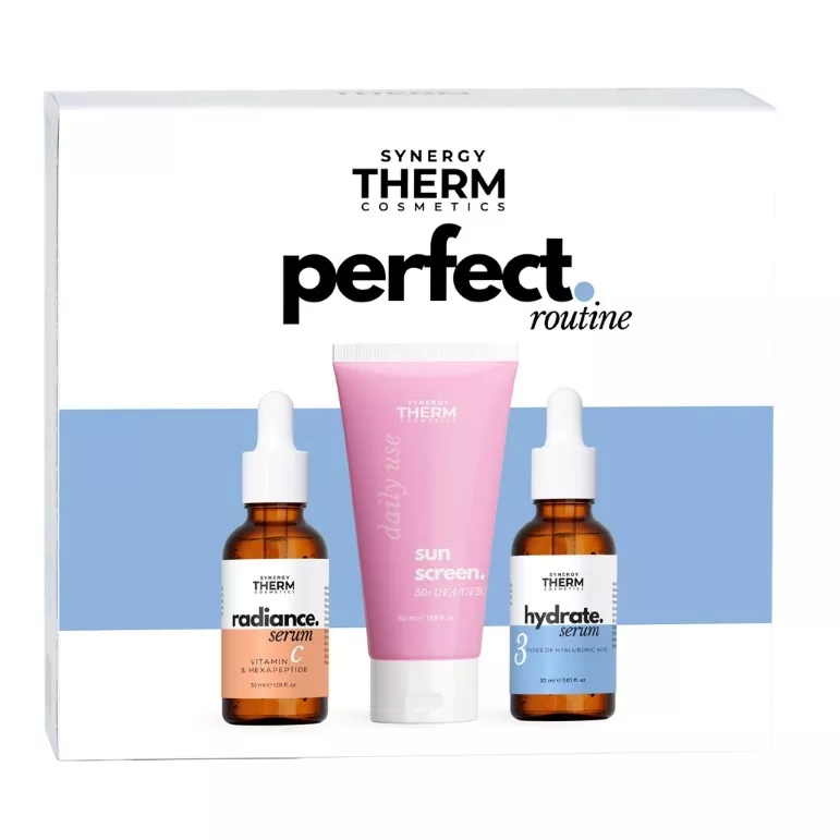 SYNERGY THERM PERFECT ROUTINE( RADIANCE SERUM+DAILY USE SUNSCREEN SPF 50+ HYDRATE SERUM)