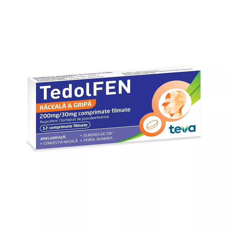 TEDOLFEN 200 mg/30 mg X 12 COMR.
