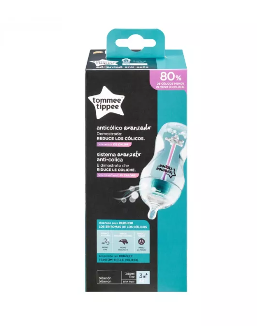 TOMMEE TIPPEE BIBERON ADVANCED CU SISTEM DE VENTILATIE 340 ML 3L+