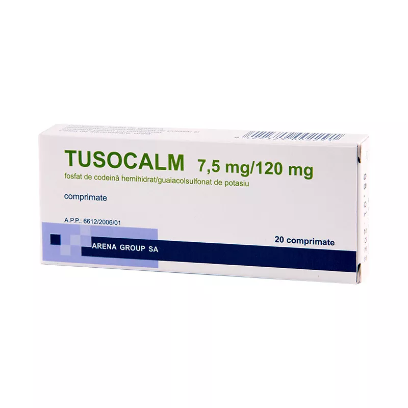 TUSOCALM 7,5mg/120mg x 20