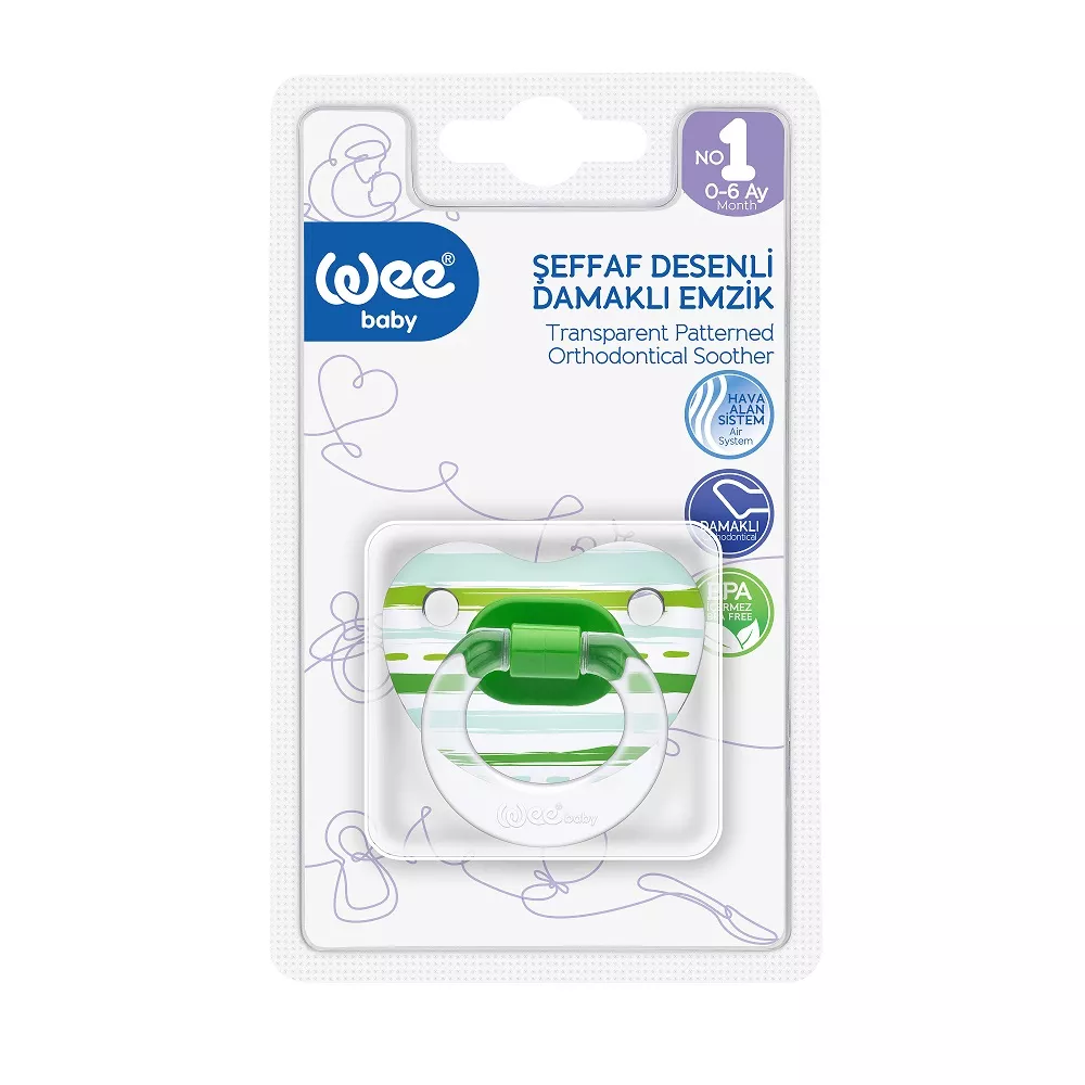 WEEBABY SUZETA ORTODONTICA TRANSPARENTA DESEN NR.1 COD 836