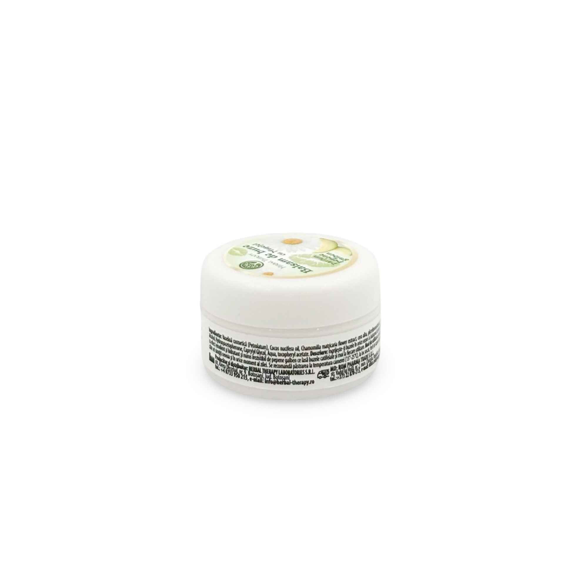 Balsam de Buze cu Mușețel și Aromă de Pepene Galben, 20 ml - imagine 3