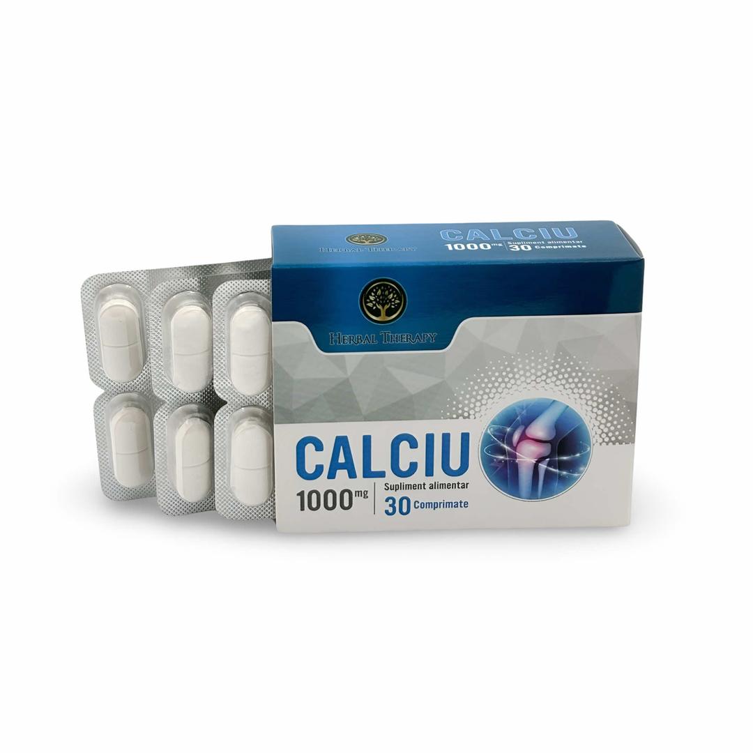 Calciu 1000 mg, 30 comprimate – Supliment alimentar pentru oase și dinți - imagine 2