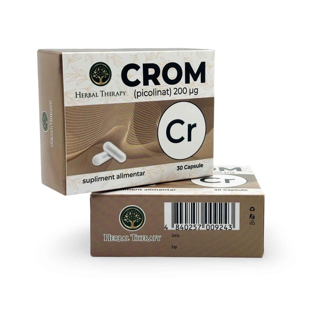 Crom (picolinat) 200 µg, 30 capsule – Supliment alimentar cu crom - imagine 4