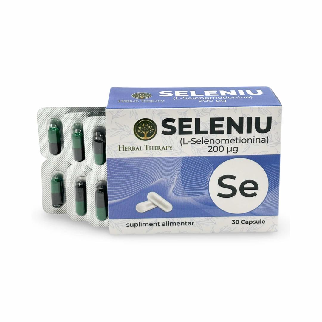 Seleniu (L-Selenometionina) 200 µg - Sprijină sănătatea tiroidiană și fertilitatea, 30 capsule - imagine 2