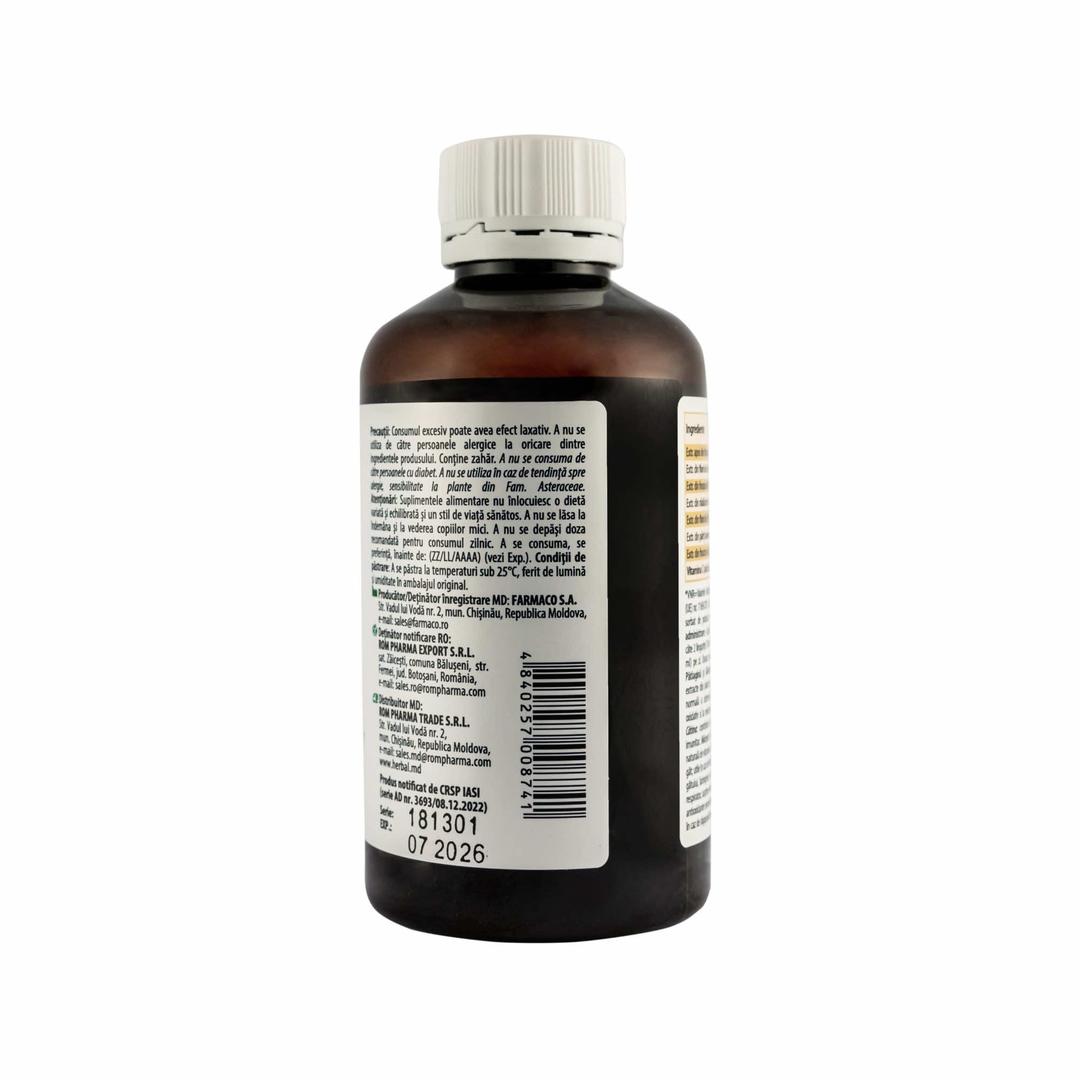 Sirop Imunitate și Calmarea Gâtului - Imuno Echinacea, Pătlagină, Ghimbir, Vitamina C, 200 ml - imagine 3