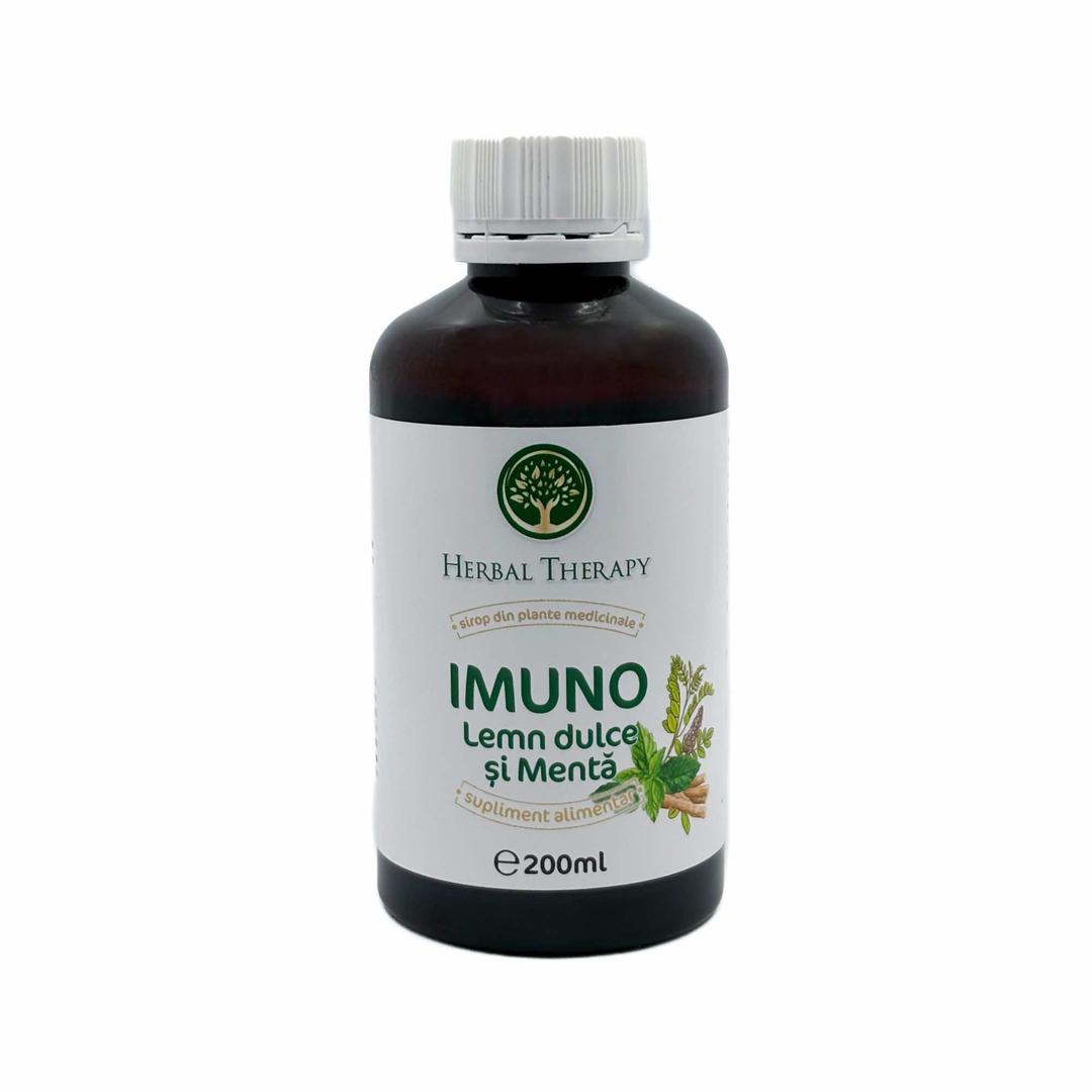 Imuno Lemn-Dulce & Mentă, 200 ml – sirop cu plante, supliment alimentar