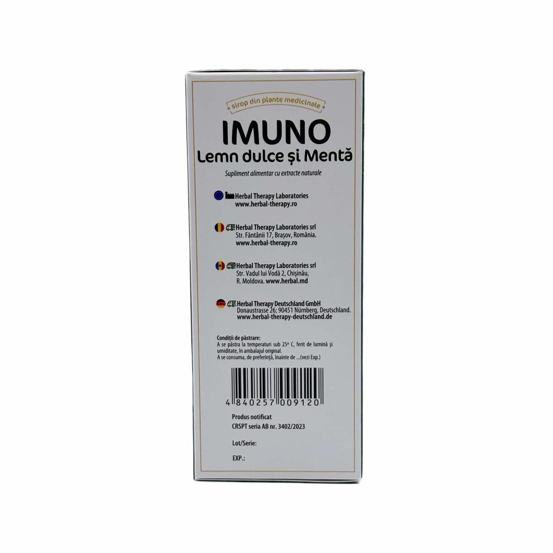 Imuno Lemn-Dulce & Mentă, 200 ml – sirop cu plante, supliment alimentar - imagine 4