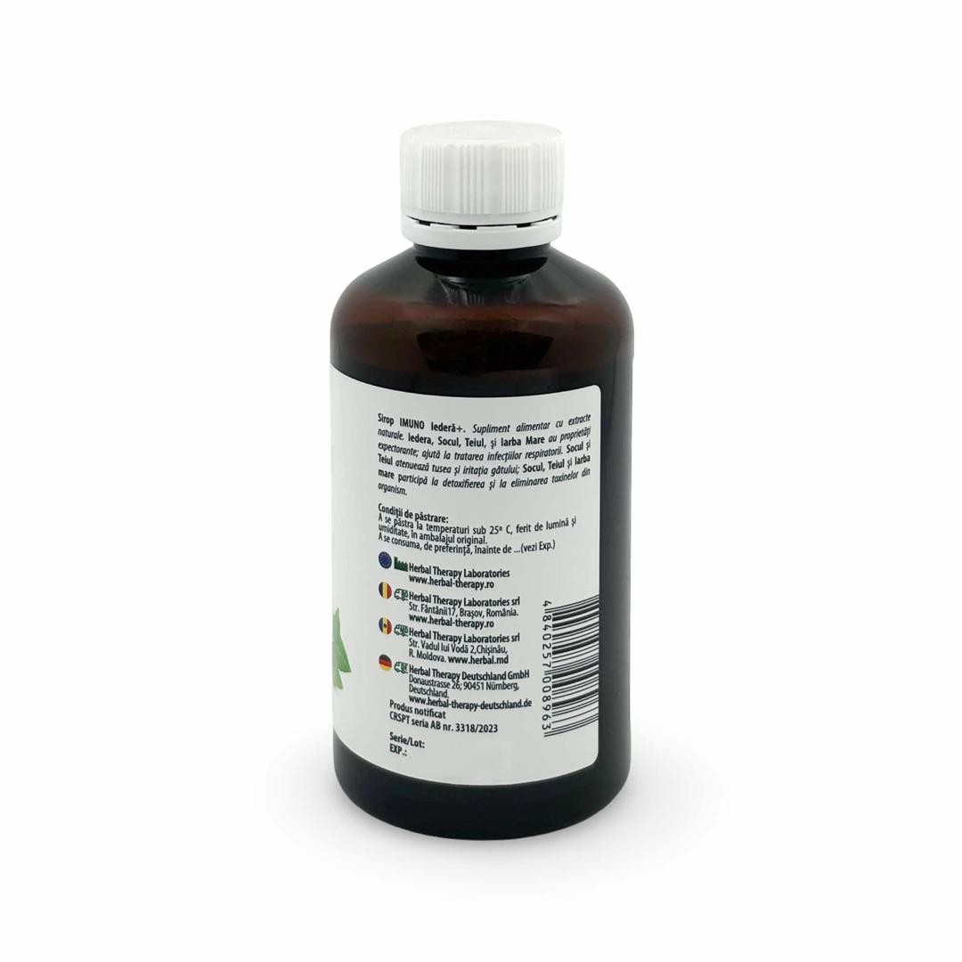 Sirop cu extract de iederă – Imuno Iederă, supliment alimentar, 200 ml - imagine 3