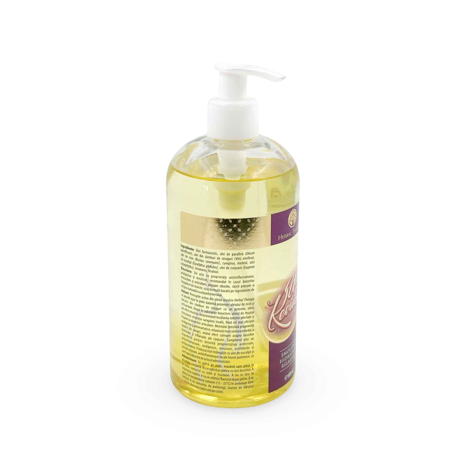 Ulei de Corp Revulsiv, Relaxare Musculară și Anti-Inflamație - Mentol și Camfor, 500 ml - imagine 2