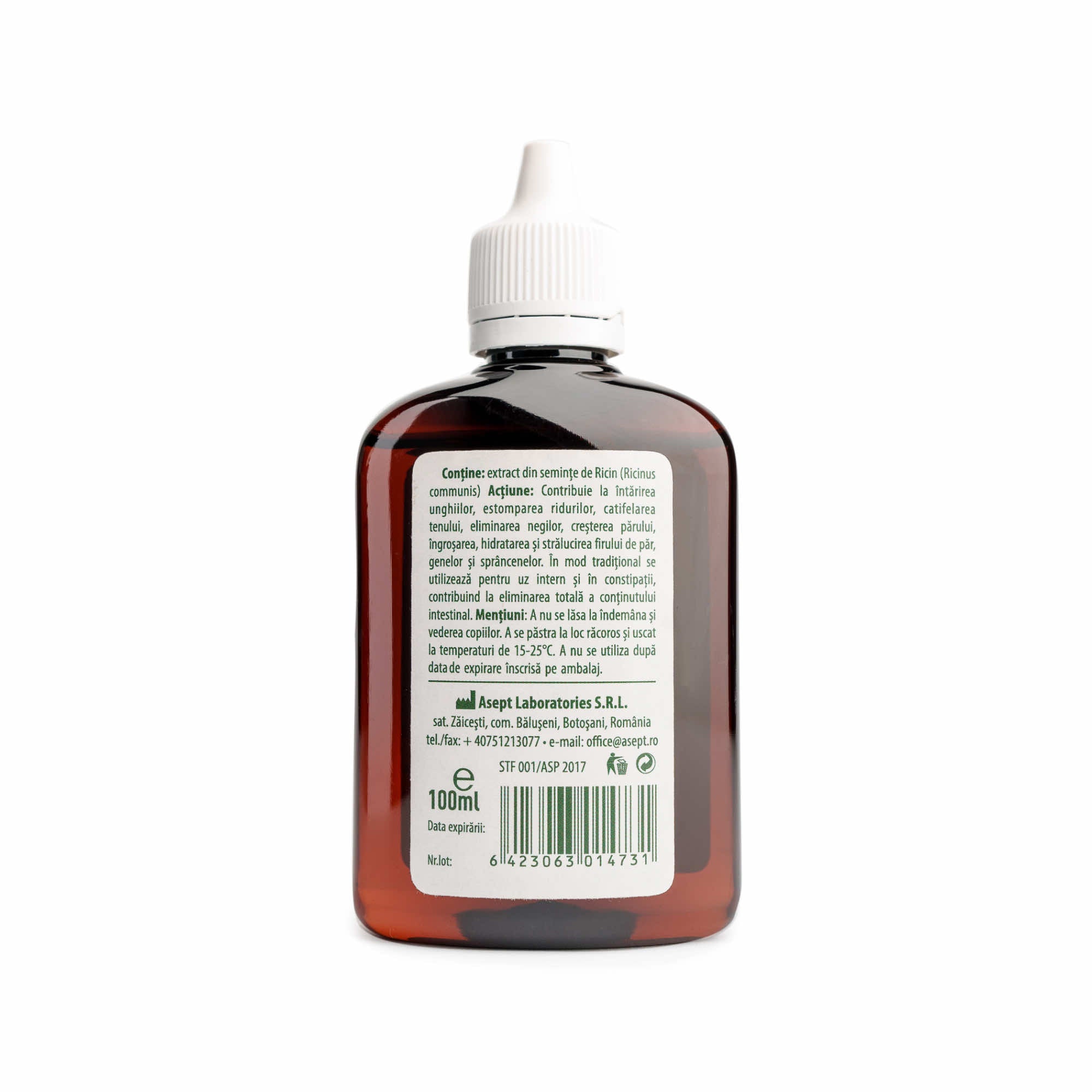 Ulei de Ricin pentru Creșterea Părului și Sprâncenelor, 100 ml - imagine 2